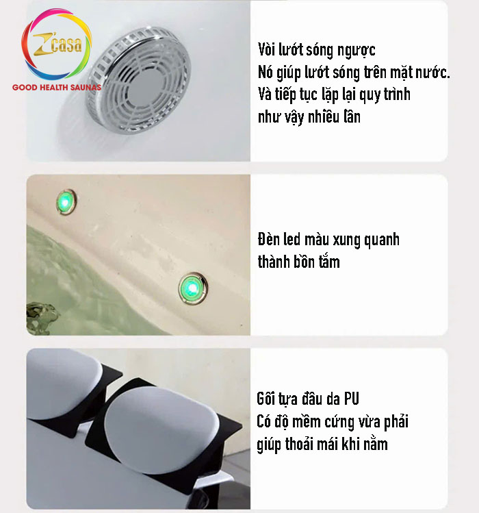 bồn tắm massage đôi zcasa omn68 11