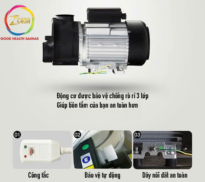 bồn tắm massage đôi zcasa omn68 15