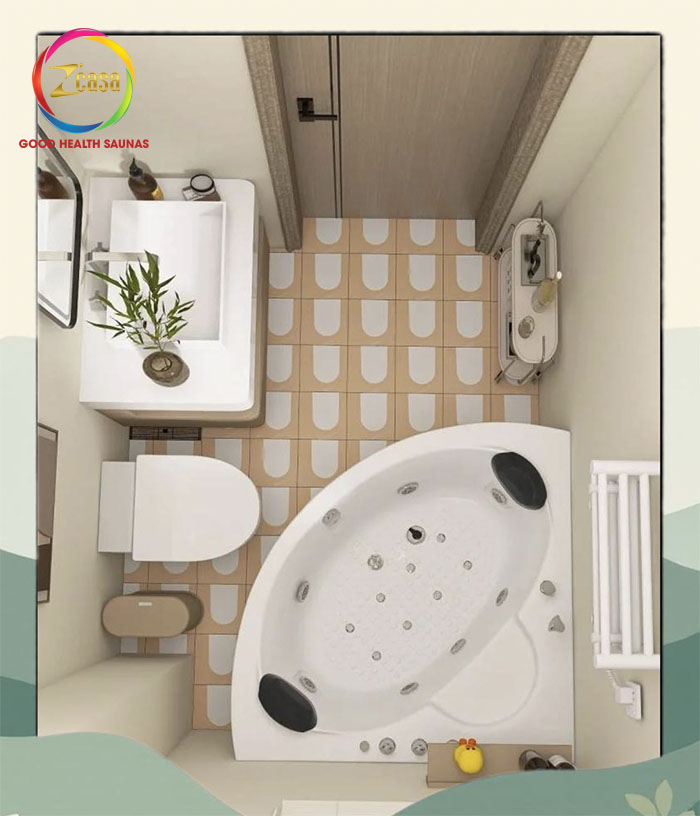 kích thước bồn tắm góc