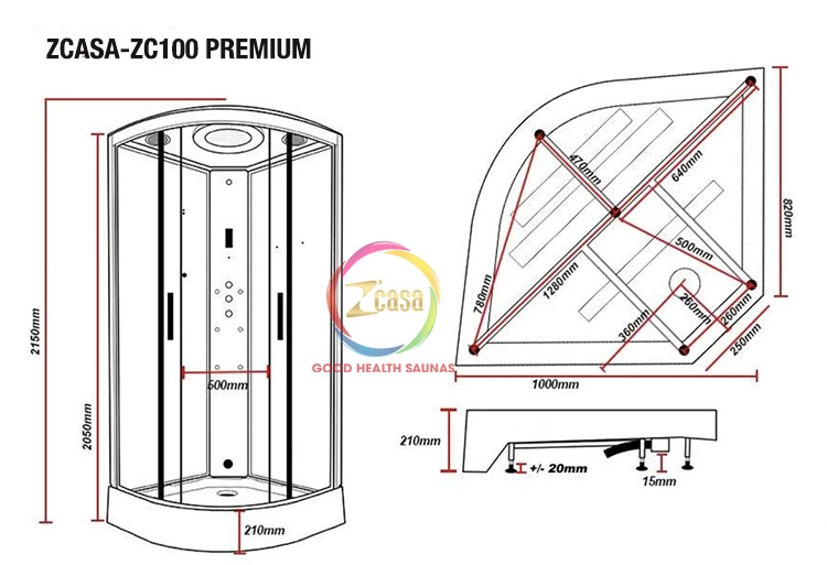 phòng xông hơi ướt zcasa zc100 6