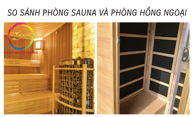 so sánh phòng xông hơi sauna truyền thống và phòng xông hơi hồng ngoại